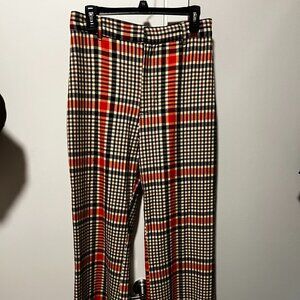 Free People Plaid Flare Pants